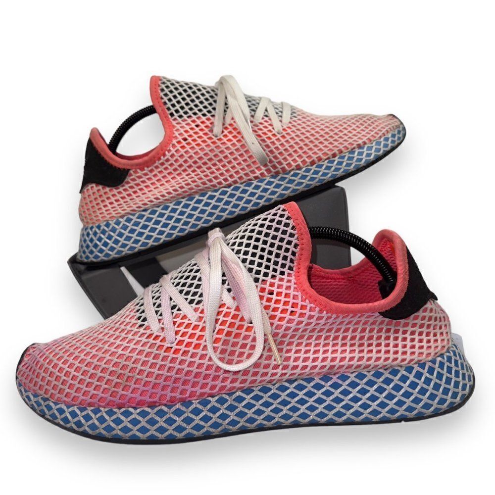 Adidas Deerupt 'Red Blue' Casual Sneakers CQ2624 Men's 12